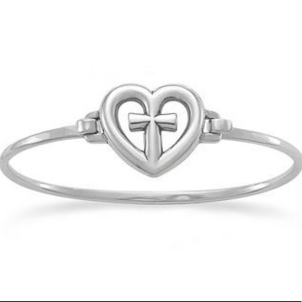 James Avery ETERNAL LOVE heart cross bracelet hook